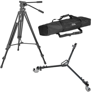 Image Title Davis & Sanford PROVISTA7518 Pro Video Tripod with FM18 Fluid Head - Plus Davis & Sanford W3 Folding Dolly