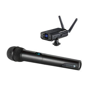 Image Title Audio-Technica System 10 - Camera-Mount Digital Wireless Microphone System with Handheld Mic - ATW-1702 - The Camera Box