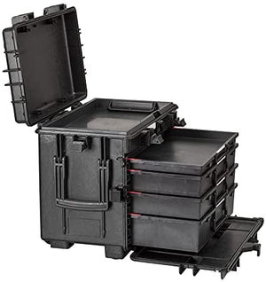 Image Title Explorer Cases 5140BKT02 Waterproof Stackable 4-Drawer Trolley Tool Case