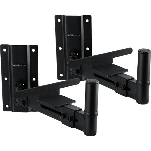 Gator Frameworks Adjustable Studio Speaker Wall Mount; Fits Both 38mm and 35mm Speaker Mounts (GFW-SPK-WM100) - The Camera Box