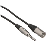 Hosa HSX-005 REAN 1/4" TRS to XLR3 Male Pro Balanced Interconnect Cable, 5 Feet - The Camera Box