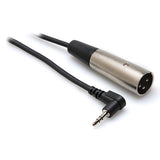 Hosa XVM-105M Right Angle 3.5mm TRS to XLR3 Male Microphone Cable, 5 Feet - The Camera Box