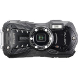Ricoh WG-70 Waterproof 16MP Digital Camera, 2.7" LCD with Optio Floating Wrist Strap and Chest Harness (Black)