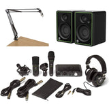 Mackie Producer Bundle USB Audio With CR3-X Speakers, Vocal and Condenser Microphones, Headphones, and Podcast Boom Arm Mic Stand