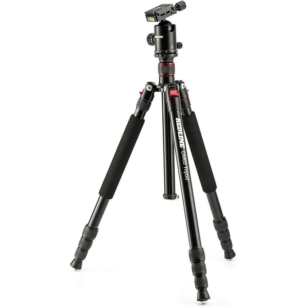 Redline DM65 Professional Full Size 65" Aluminum Lightweight 4 Section Tripod and Monopod with Ballhead for DSLR and Mirrorless Cameras