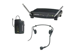 Audio-Technica ATW-901A/H System 9 VHF Wireless Unipak System with a PRO 8HEcW Headworn Microphone - The Camera Box