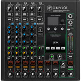 Mackie Onyx8 8-Channel Premium Analog Mixer British Style Perkins 3-Band EQ with Multitrack USB