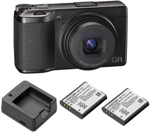 Ricoh GR III Digital Camera with BJ-11 Battery Charger and 2 DB-110 Batteries