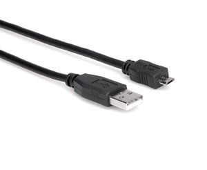 Hosa Technology 6' High-Speed USB Type A Male to Micro-B Male Cable