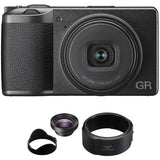 Ricoh GR III Digital Camera with GW-4 Wide Conversion Lens and GA-1 Lens Adapter