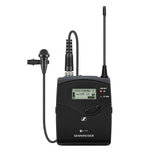 Sennheiser EW 100 ENG G4 Dual Wireless Lavalier Microphone Kit - A1 (470-516 MHz) with AT8004L Handheld Omnidirectional Dynamic Microphone (Long Handle) for HDSLR Cameras