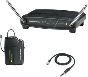Audio-Technica ATW-901A/G System 9 VHF Wireless Unipak System with AT-GcW Guitar/Instrument Input Cable - The Camera Box