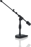 Gator Frameworks Short Weighted Base Microphone Stand with Telescopic Boom Arm and 2.5 Lbs Counter Weight (GFW-MIC-0822)