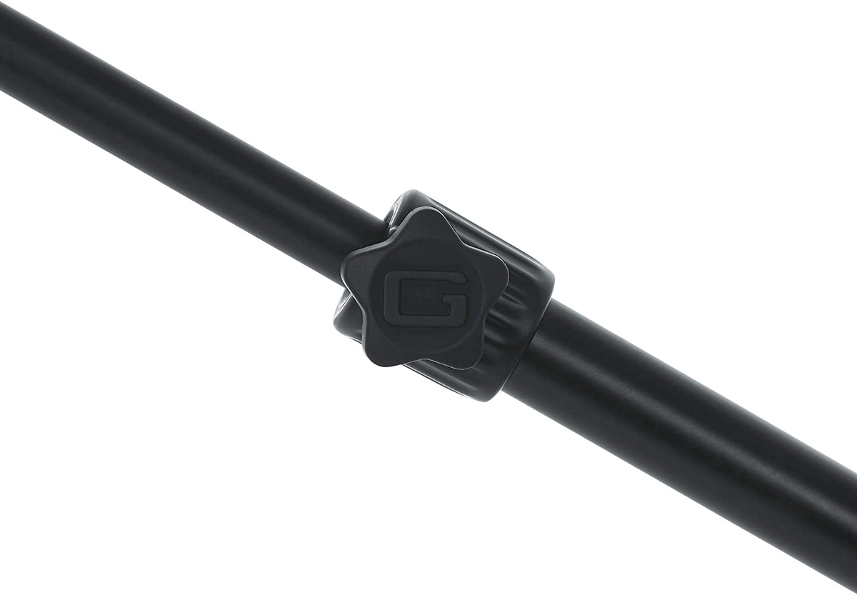 Gator Frameworks Short Weighted Base Microphone Stand with Telescopic Boom Arm and 2.5 Lbs Counter Weight (GFW-MIC-0822)