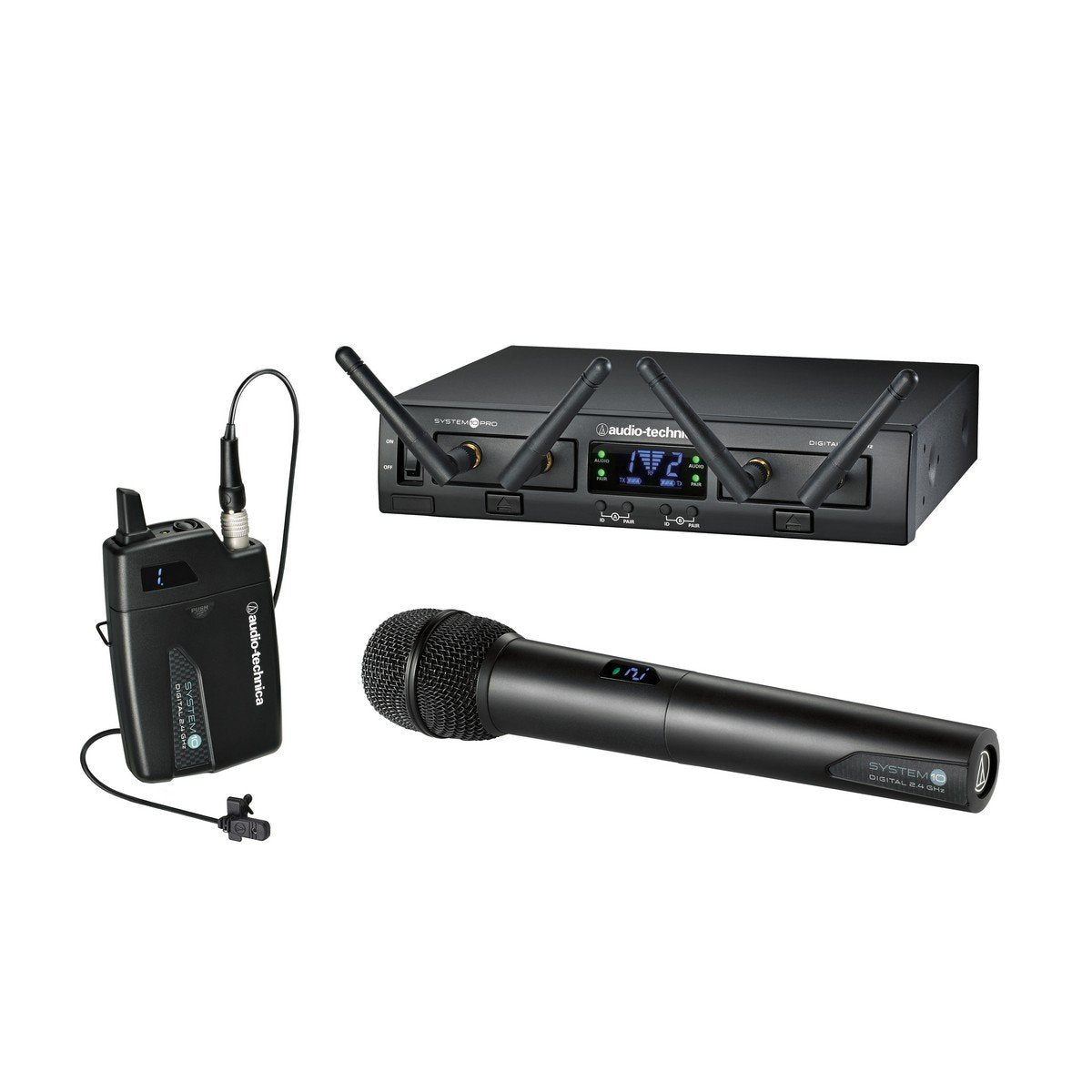 Audio-Technica Dual Channel Handheld Lavalier Microphone Rack Mount ATW-1312/L - The Camera Box