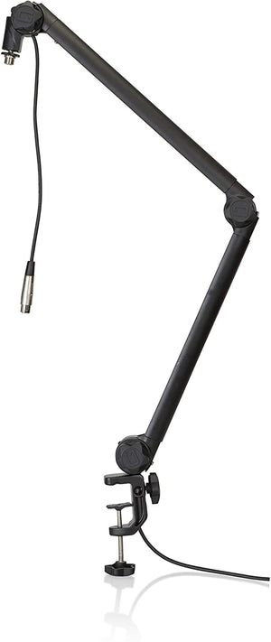 Gator Frameworks Deluxe Desk-Mounted Broadcast Microphone Boom Stand For Podcasts & Recording; Integrated XLR Cable (GFWBCBM3000)