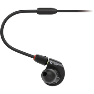 Audio-Technica ATH-E40 E-Series Professional In-Ear Monitor Headphones + SLAPPA SL-HP-09 HardBody Earbud Case (Black) - The Camera Box