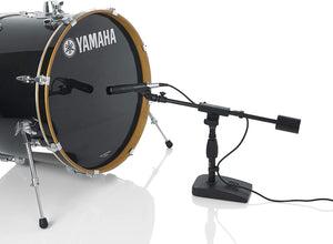 Gator Frameworks Short Weighted Base Microphone Stand with Telescopic Boom Arm and 2.5 Lbs Counter Weight (GFW-MIC-0822)
