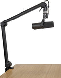 Gator Frameworks Deluxe Desk-Mounted Broadcast Microphone Boom Stand For Podcasts & Recording; Integrated XLR Cable (GFWBCBM3000)