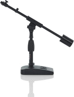Gator Frameworks Short Weighted Base Microphone Stand with Telescopic Boom Arm and 2.5 Lbs Counter Weight (GFW-MIC-0822)