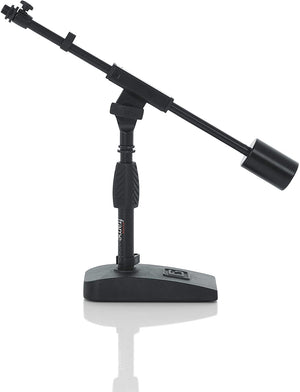 Gator Frameworks Short Weighted Base Microphone Stand with Telescopic Boom Arm and 2.5 Lbs Counter Weight (GFW-MIC-0822)