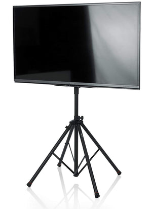 Gator Frameworks Deluxe Adjustable Quadpod LCD/LED TV Monitor Stand with Lift Piston; Fits Screens up to 65" (GFW-AV-LCD-25) - The Camera Box