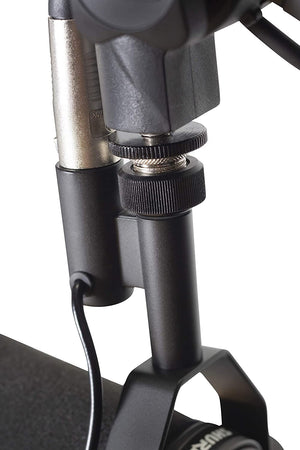 Gator Frameworks Deluxe Desk-Mounted Broadcast Microphone Boom Stand For Podcasts & Recording; Integrated XLR Cable (GFWBCBM3000)