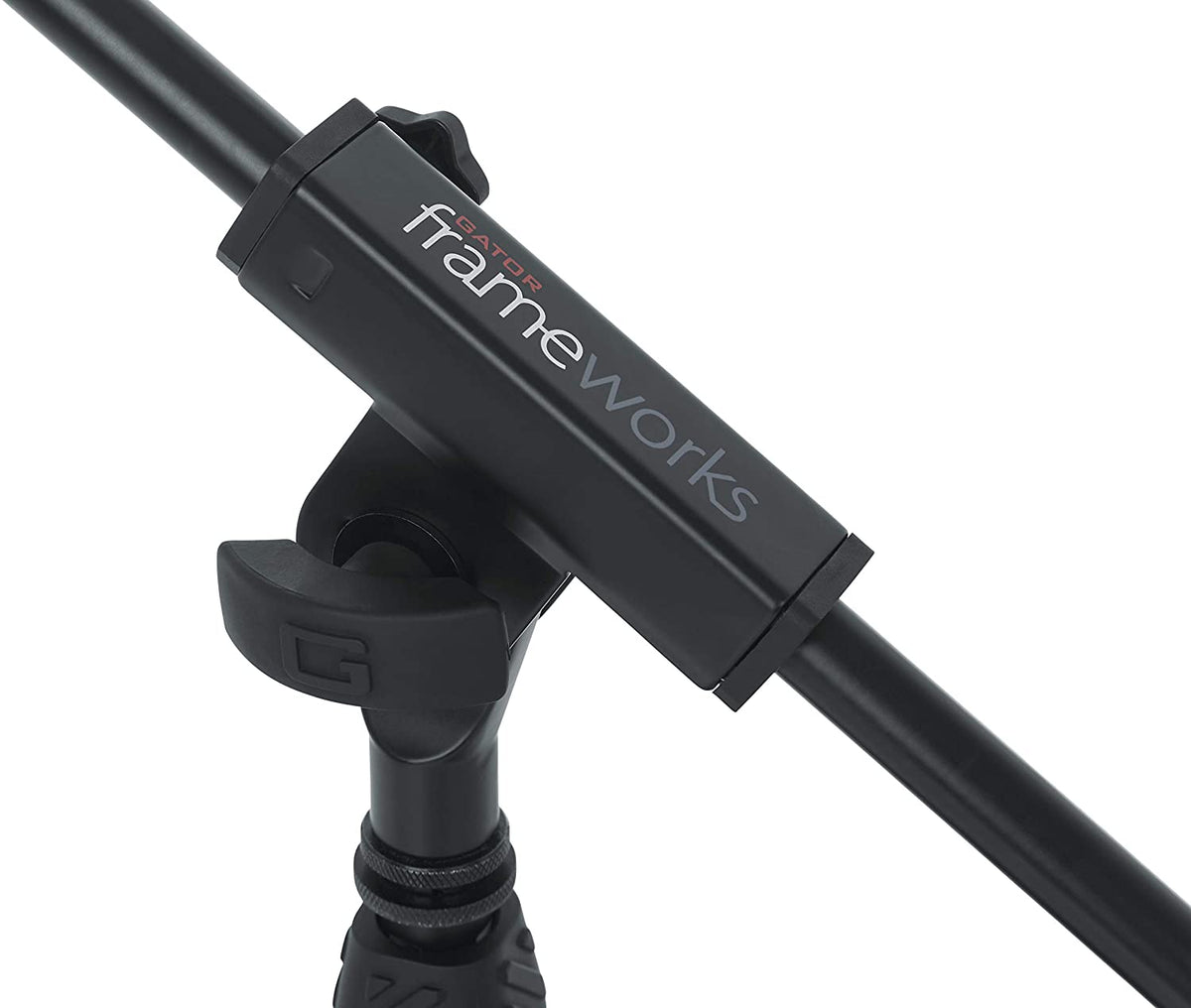 Gator Frameworks Short Weighted Base Microphone Stand with Telescopic Boom Arm and 2.5 Lbs Counter Weight (GFW-MIC-0822)