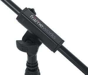 Gator Frameworks Short Weighted Base Microphone Stand with Telescopic Boom Arm and 2.5 Lbs Counter Weight (GFW-MIC-0822)
