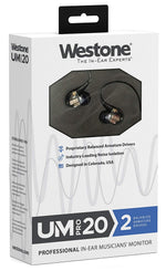 Westone UM Pro 20 Dual-Driver Universal-Fit In-Ear Musicians’ Monitors with Removable MMCX Audio Cable