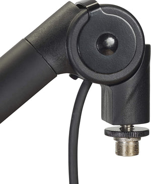 Gator Frameworks Deluxe Desk-Mounted Broadcast Microphone Boom Stand For Podcasts & Recording; Integrated XLR Cable (GFWBCBM3000)