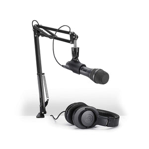 Audio-Technica AT2005USBPK Vocal Microphone Pack for Streaming/Podcasting with M20x headphones and Boom Arm