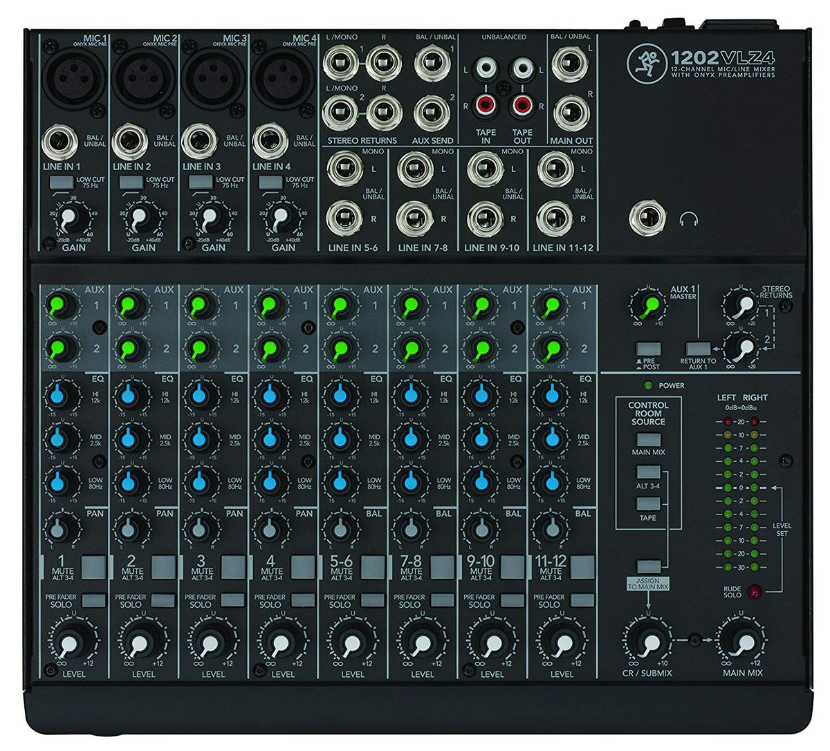 Mackie 1202VLZ4 12-Channel Compact Mixer - The Camera Box