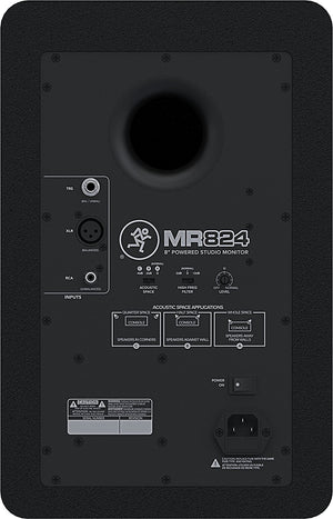 Mackie MR824 - 8" 2-Way Powered Studio Monitor (Single) - The Camera Box