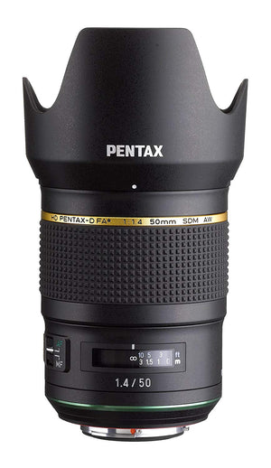 Pentax HD Pentax D FA 50mm 1.4 SDM AW Full Frame, All Weather Camera Lens, Black - The Camera Box