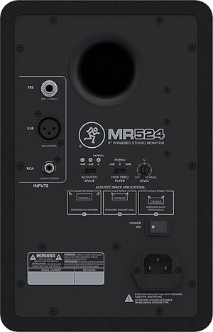 Mackie MR524 - 5" 2-Way Powered Studio Monitor (Single) - The Camera Box
