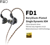 FiiO FD1 Hi-Res Earbuds Wired in ear Earphones (Black)