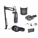 Audio-Technica AT2020USB+ Microphone Pack with ATH-M20x, Boom & USB Cable, Shockmount and Pop Filter