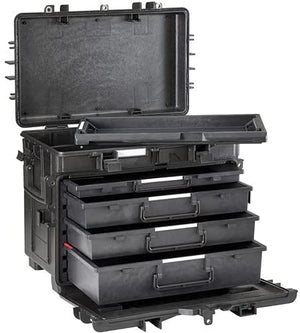 Explorer Cases 5140BKT02 Waterproof Stackable 4-Drawer Trolley Tool Case
