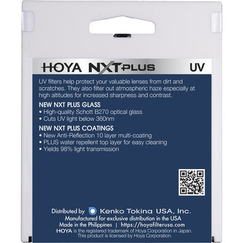 Hoya 49mm Anti-Reflective and Hydrophobic NXT Plus UV Filter