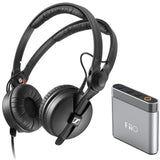 Sennheiser HD 25 PLUS On-ear closed back Monitor DJ Headphones with FiiO A1 Portable Headphone Amplifier (Silver)