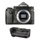 Pentax KP 24.32 Ultra-Compact Weatherproof DSLR Camera (Black) with Pentax D-BG7 Battery Grip