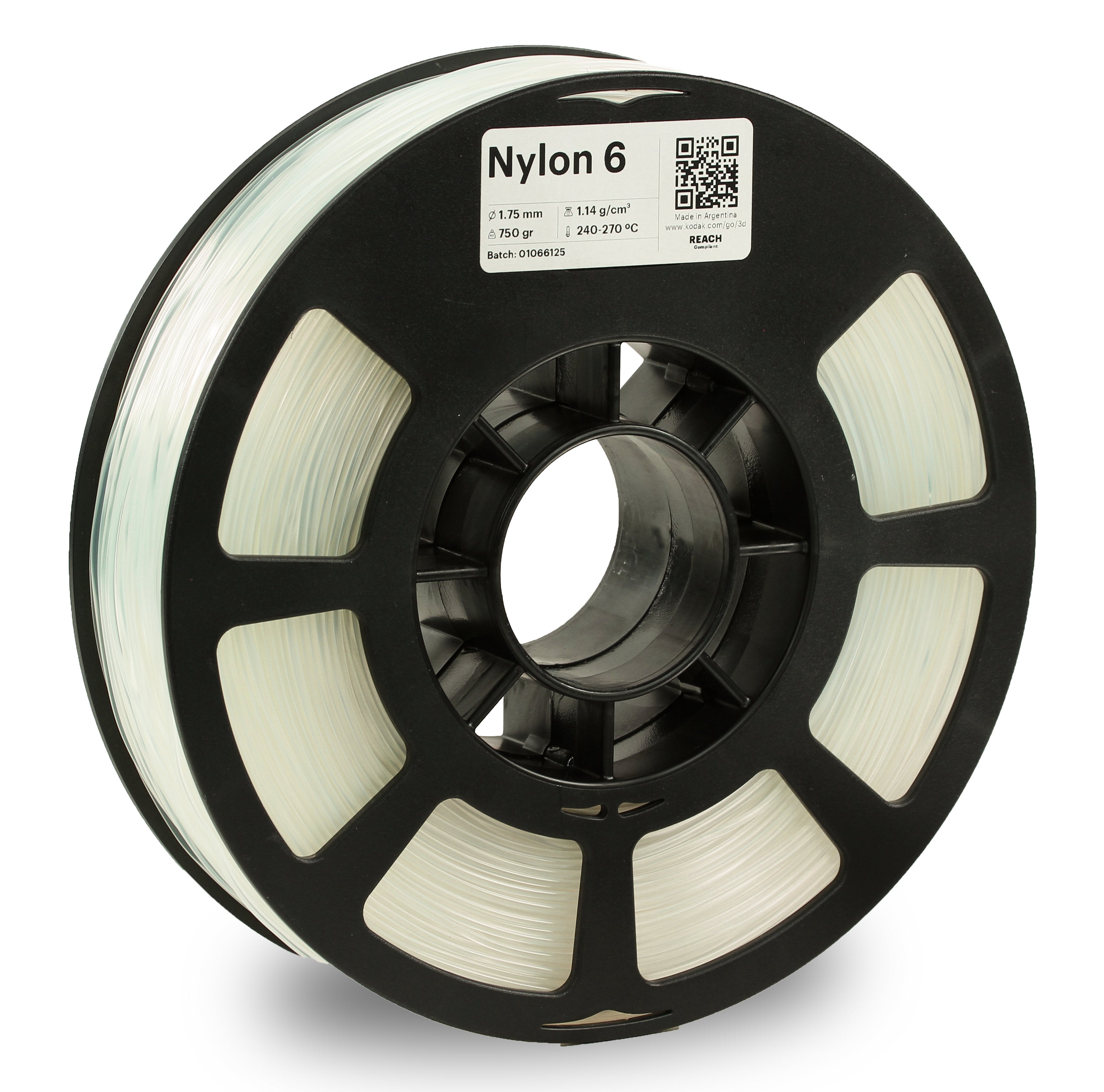 Kodak 3D Printing Nylon 6 Filament 1.75mm, 750g, (Natural)
