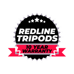 Redline 7518 Professional Video Tripod with F18 Fluid Head, Plus Redline D3 Universal Folding Tripod Dolly with 3" Wheels