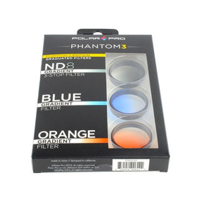 PolarPro Graduated Filter Set for Phantom 4 / Phantom 3 (3-Pack) - The Camera Box